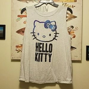 Galaxy/Grey Hello Kitty Muscle Tank